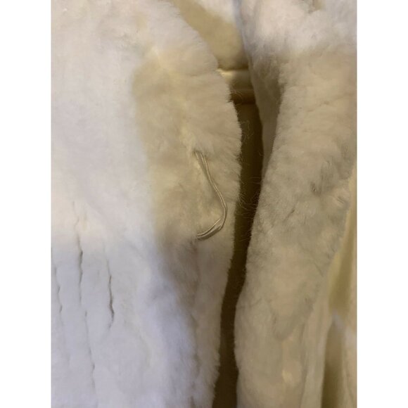 Vintage Style VI Ltd Ladies Sz S White‎ Faux Mink Fur Coat Very Soft - Picture 8 of 12